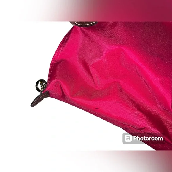 EUC Longchamp Le Pliage Long Handle Large Tote RED - Picture 5 of 13